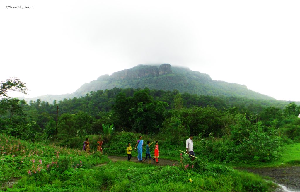 How to Reach Kohoj Fort from Mumbai. Vaghote Base Village. Trek to Kohoj Fort.