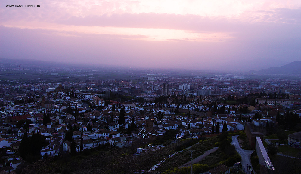 sunset from Sacromonte hill top