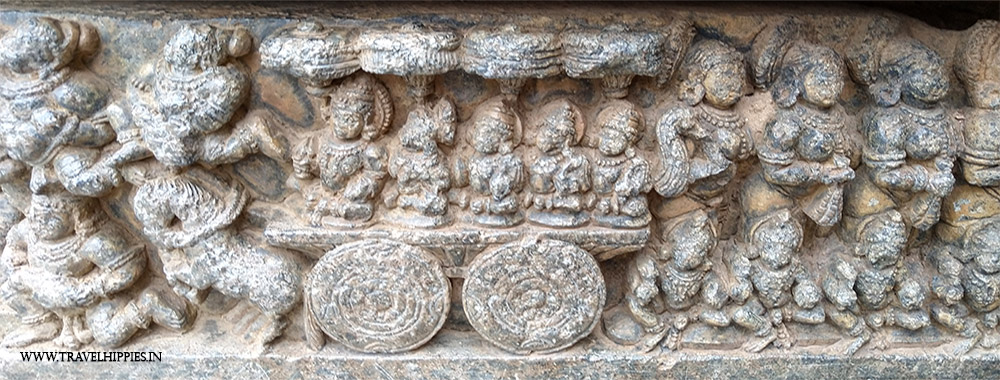 Somanathapura Temple Mysore - Carving of a chariot 