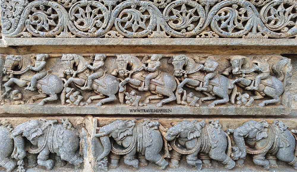 Chennakesava Temple of Somanathapura - Carvings of Elephants and Horses
